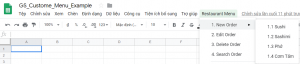 Giới thiệu về khả năng tùy chỉnh menu trong Google Sheets